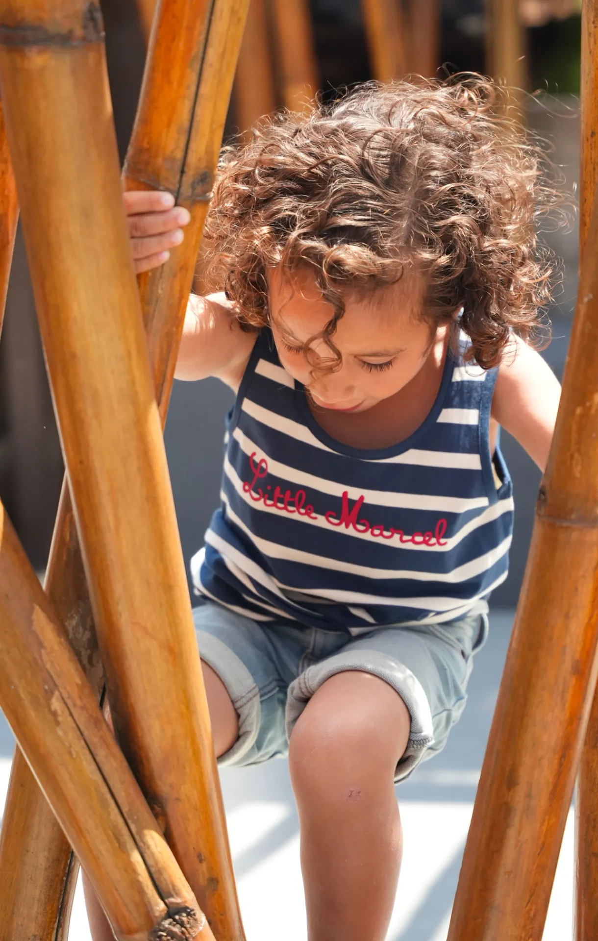 Enfant LITTLE MARCEL Débardeur Enfant Fille DENITA MARINE ECRU