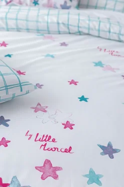 LITTLE MARCEL HOUSSE DE COUETTE COTON ETOILES/SQUARE 140×200 cm