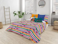 LITTLE MARCEL HOUSSE DE COUETTE COTON PEINTURE MULTI 200×200 cm