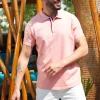 Homme LITTLE MARCEL Polo Manche Courtes homme Mister Marcel NICE ROSE PASTEL