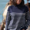 Femme LITTLE MARCEL Pull Manches Longues Femme PLUME MARINE ECRU