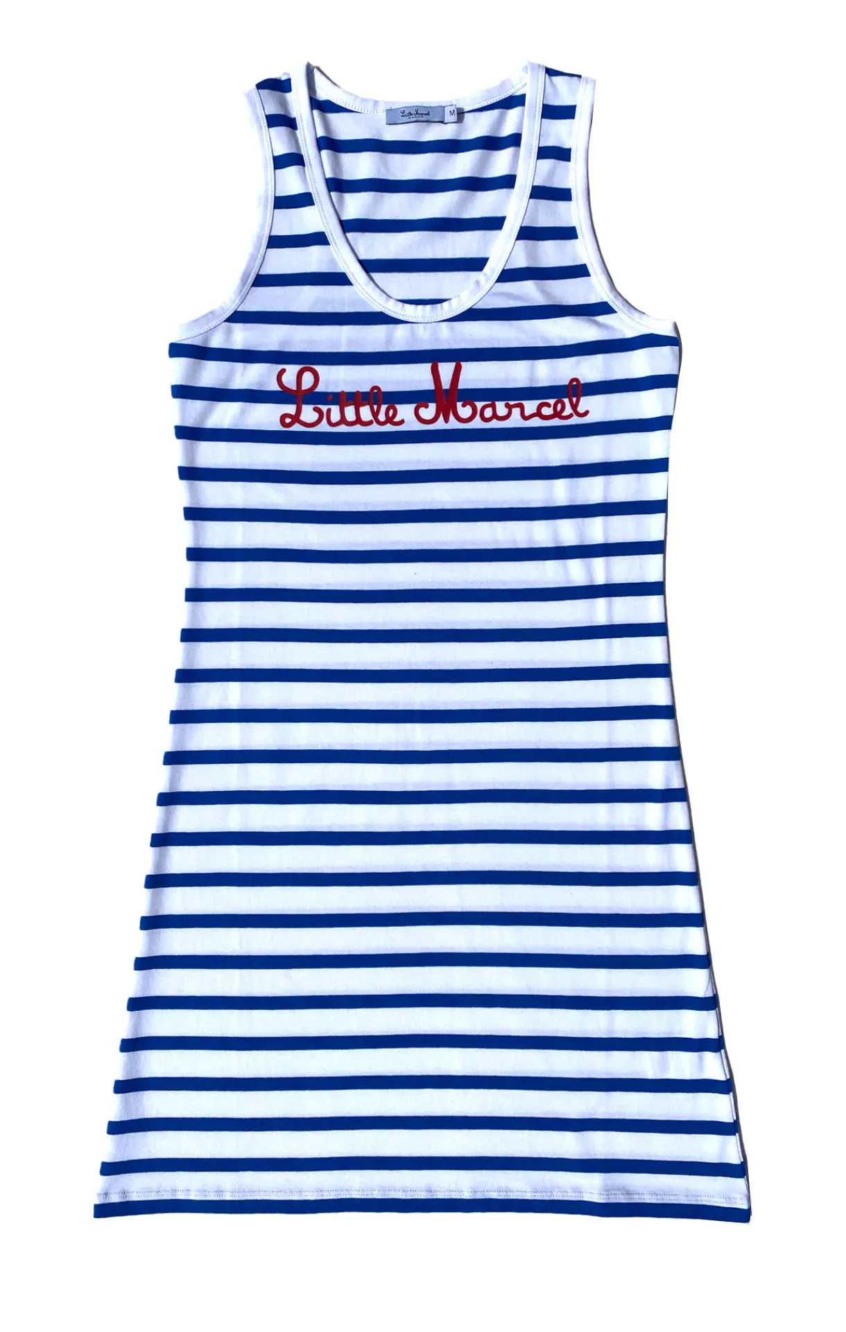 Femme LITTLE MARCEL Robe à Rayures femme EDEN BLANC BLEU
