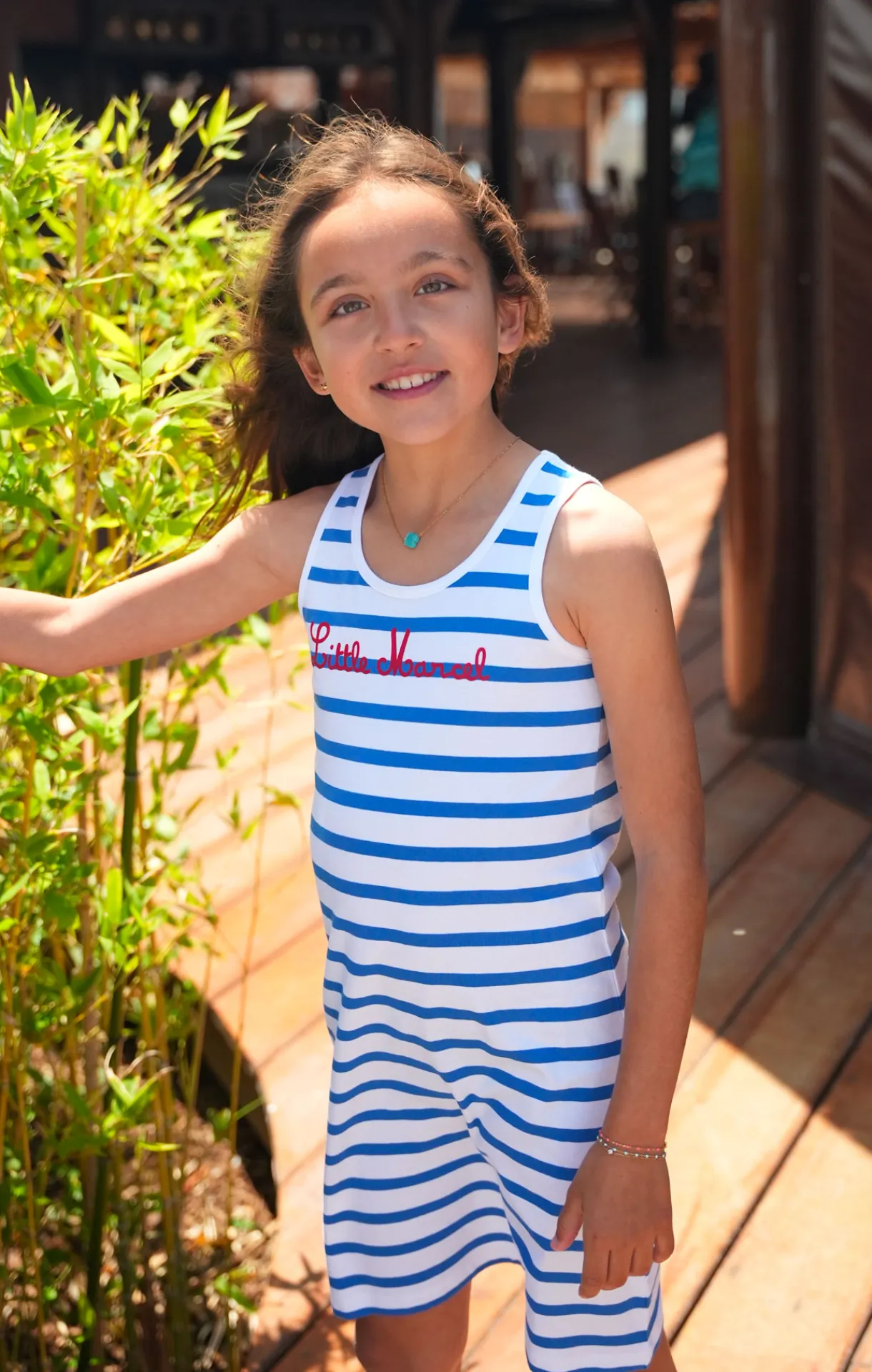 Enfant LITTLE MARCEL Robe Enfant Fille REFERA BLANC BLEU