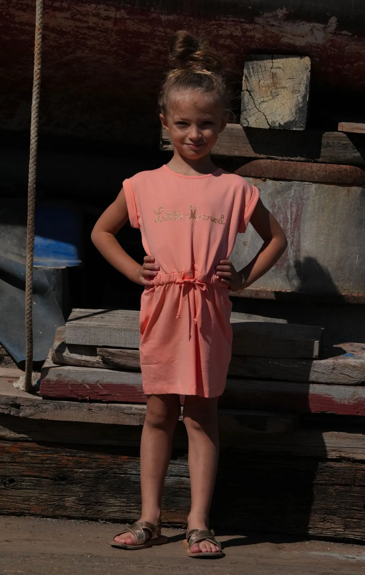 Enfant LITTLE MARCEL Robe Enfant RIMI UNI ROSE