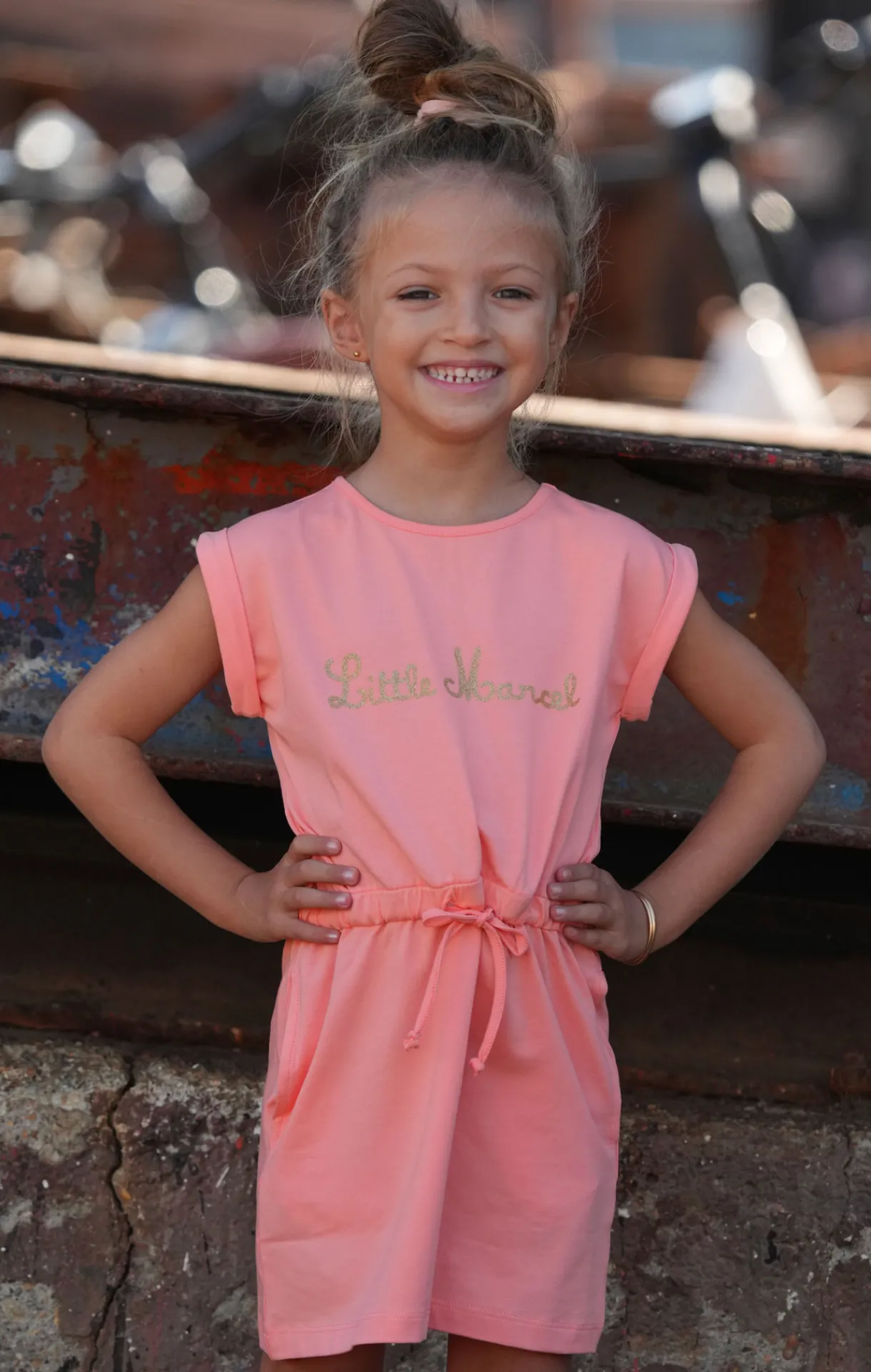 Enfant LITTLE MARCEL Robe Enfant RIMI UNI ROSE