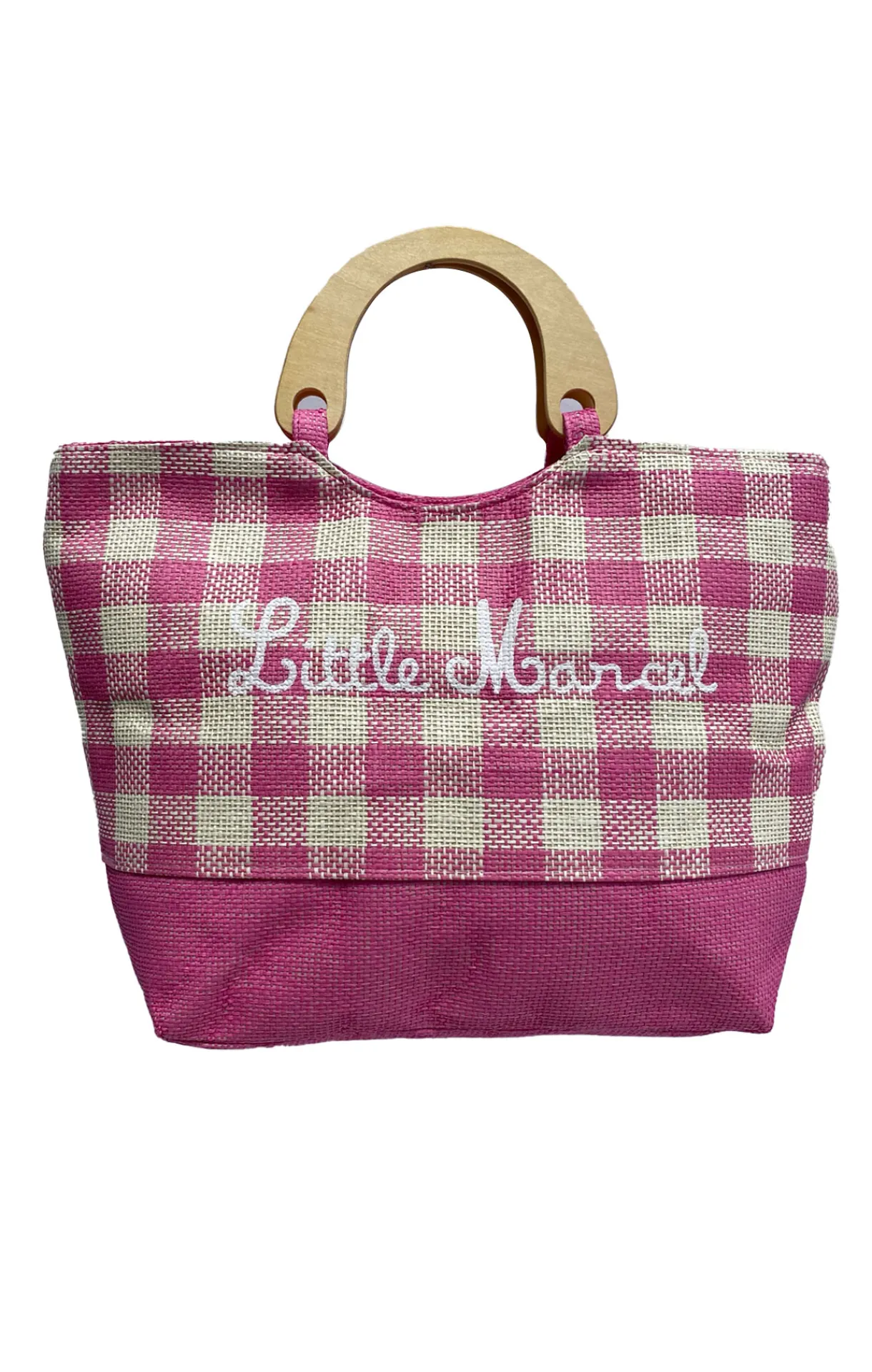 LITTLE MARCEL Sac de plage anses en bois Rose ZT1213ROSE