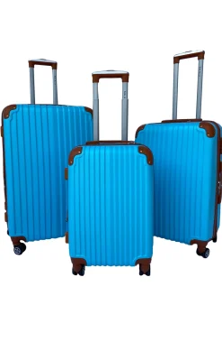 LITTLE MARCEL Set de 3 Valises Rigide ABS Bleu Pastel