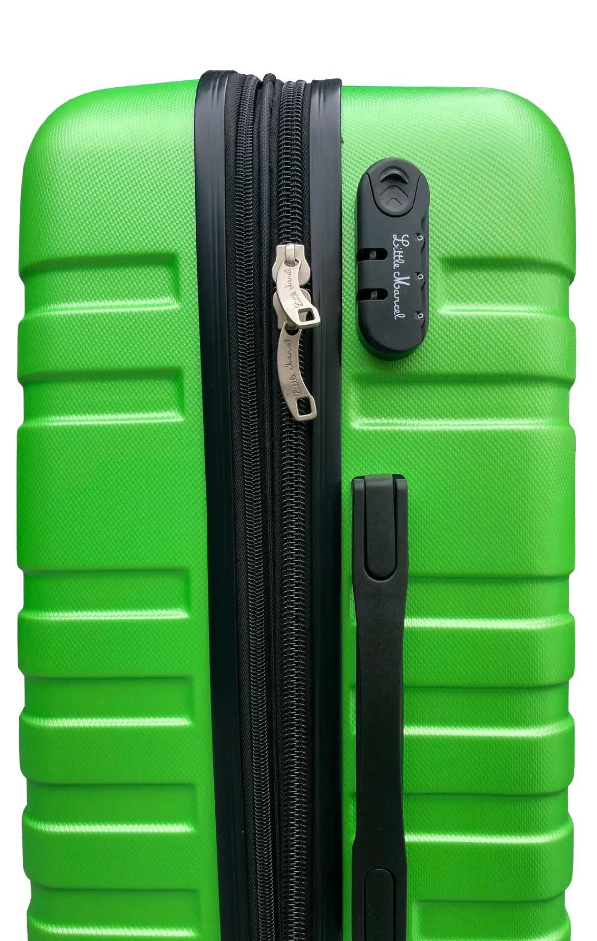 LITTLE MARCEL Set de x3 Valises Rigide ABS Vert Fluo