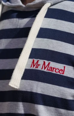 Homme LITTLE MARCEL Sweat à Capuche Homme PLATON GRIS CHINE MARINE