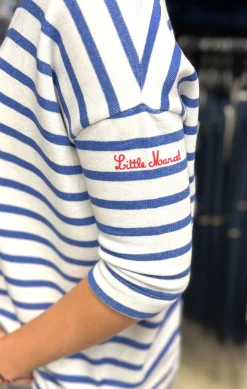 Femme LITTLE MARCEL Sweat SYDNEY Femme Blanc/Bleu