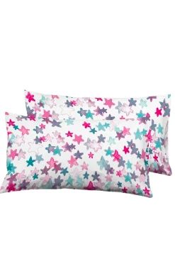 LITTLE MARCEL TAIE D’OREILLER COTON ETOILES ROSE 50X75 (2)