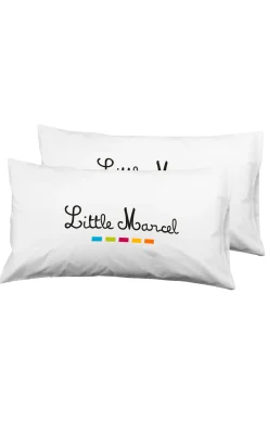 LITTLE MARCEL TAIE D’OREILLER COTON CP NOIR 50X70 (2)
