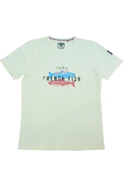Homme LITTLE MARCEL Tee-shirt Manche Courtes homme Mister Marcel NATURAL ECRU
