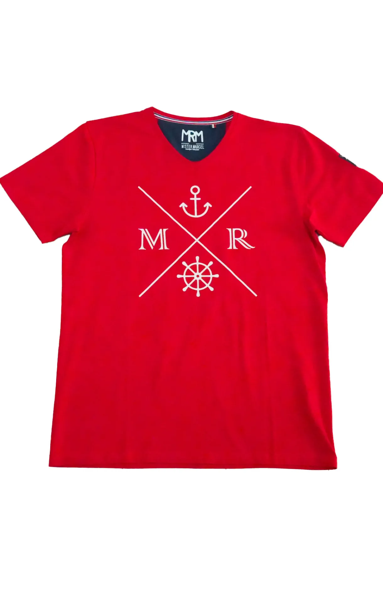 Homme LITTLE MARCEL Tee-shirt Manche Courtes homme Mister Marcel ANCHOR ROUGE