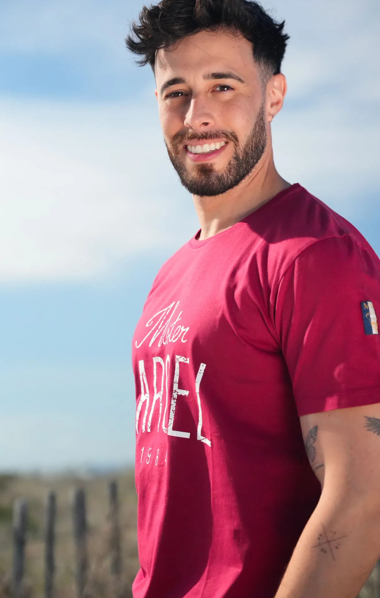 Homme LITTLE MARCEL Tee-shirt Manche Courtes homme Mister Marcel NATURAL ROUGE