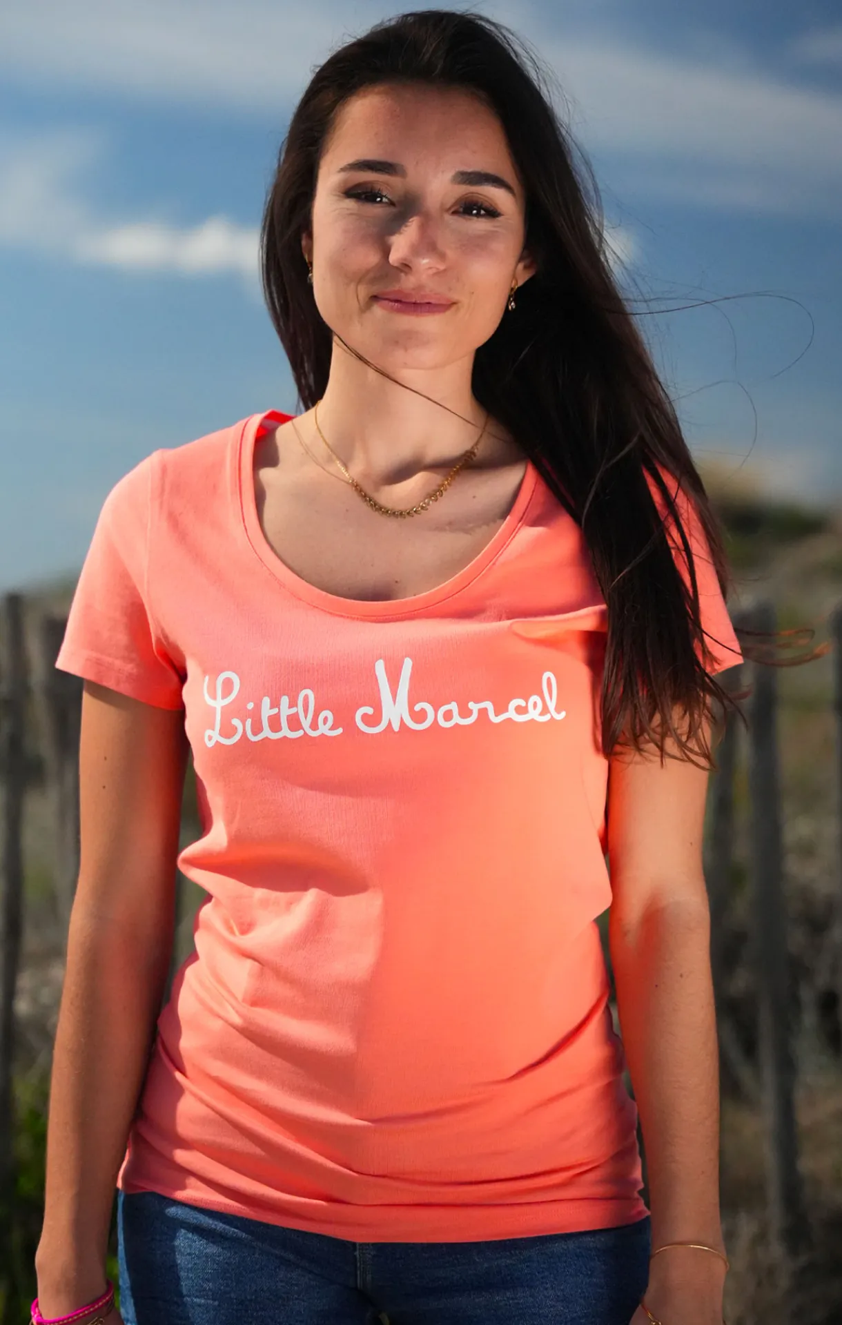 Femme LITTLE MARCEL Tee-shirt manches courtes femme THINKS CORAIL