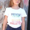 Enfant LITTLE MARCEL Tee-shirt Manches Coutes Enfant Fille TITEXT BLANC