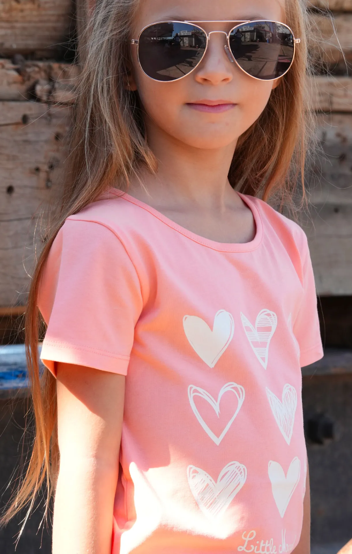 Enfant LITTLE MARCEL Tee-shirt Manches Coutes Enfant Fille TIFLOWERS ROSE
