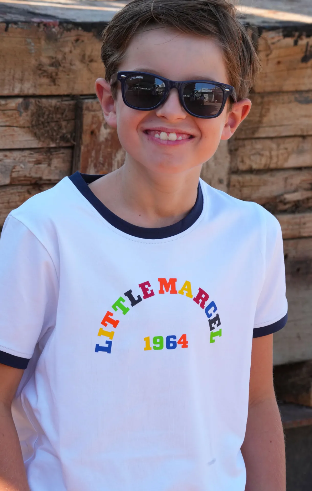 Enfant LITTLE MARCEL Tee-shirt Manches Coutes Enfant Garçon TICOLOR BLANC
