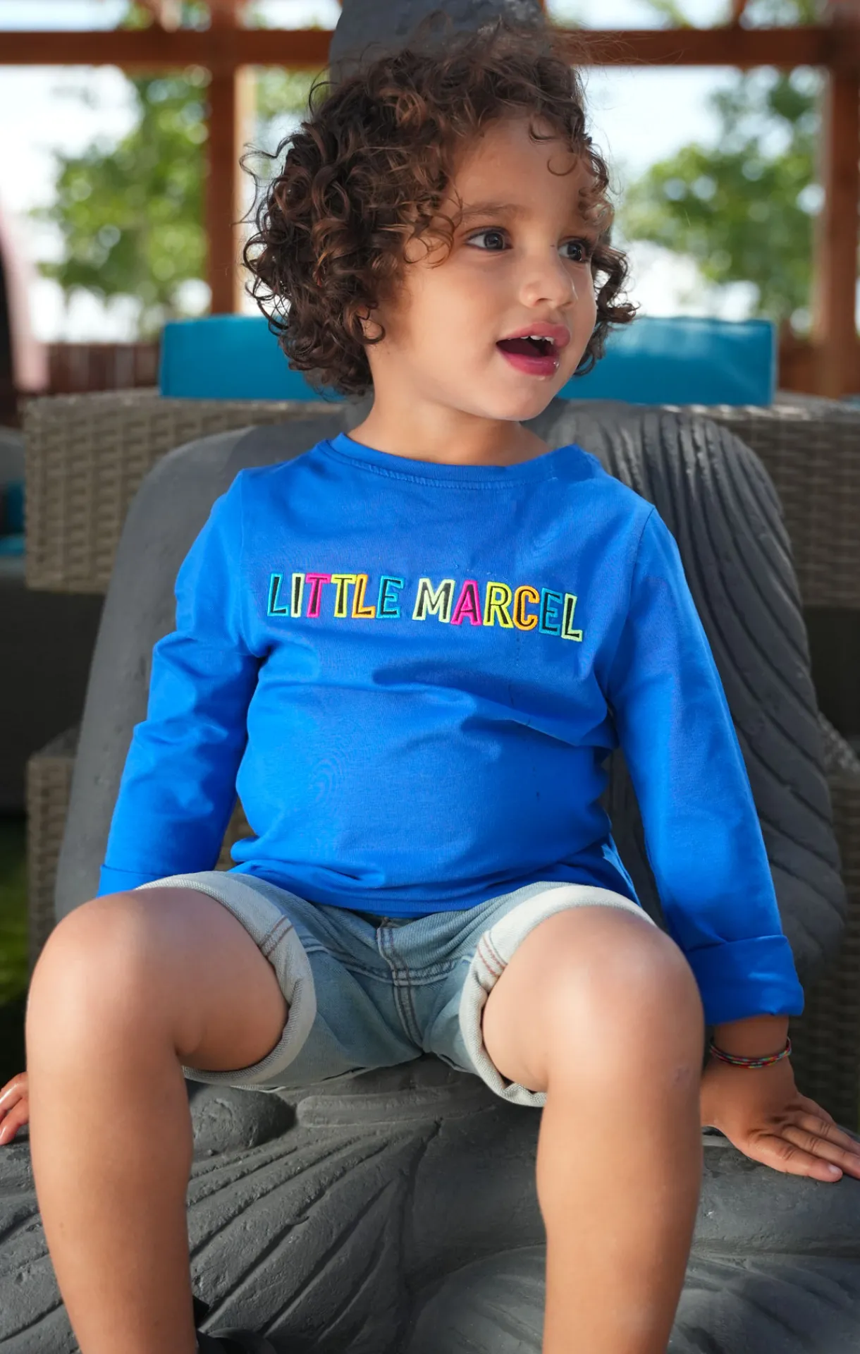 Enfant LITTLE MARCEL Tee-Shirt Manches Longues Enfant Garçon TOLIO BLEU