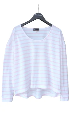 Femme LITTLE MARCEL Top ml Femme LYES BLANC/ROSE