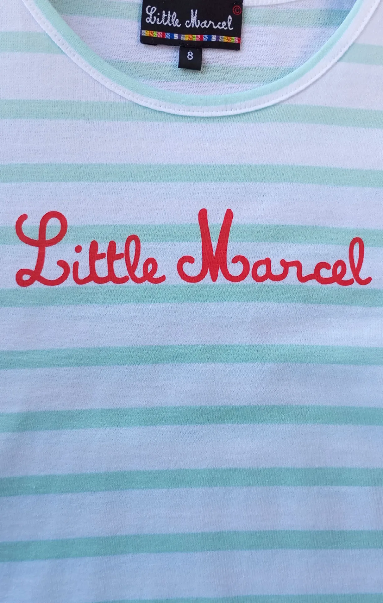 Enfant LITTLE MARCEL T-shirt mc Fille THEA BLANC/VERT
