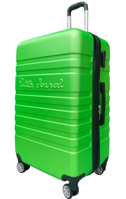 LITTLE MARCEL Valise Grande taille 75 cm Rigide ABS Vert Fluo