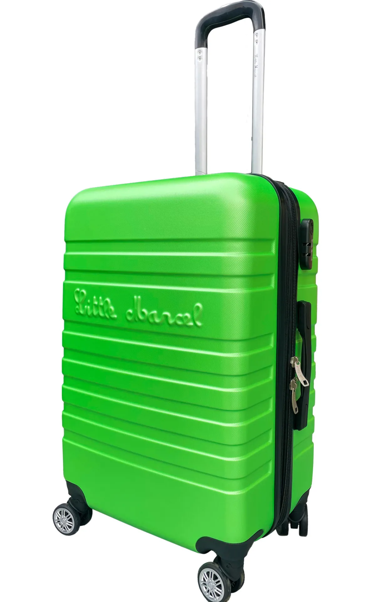 LITTLE MARCEL Valise Moyenne taille 65 cm Rigide ABS Vert Fluo